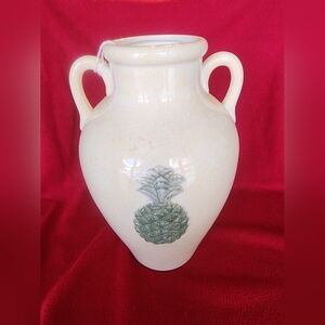Ceramic Pinapple Vase 10 1/2 inches tall